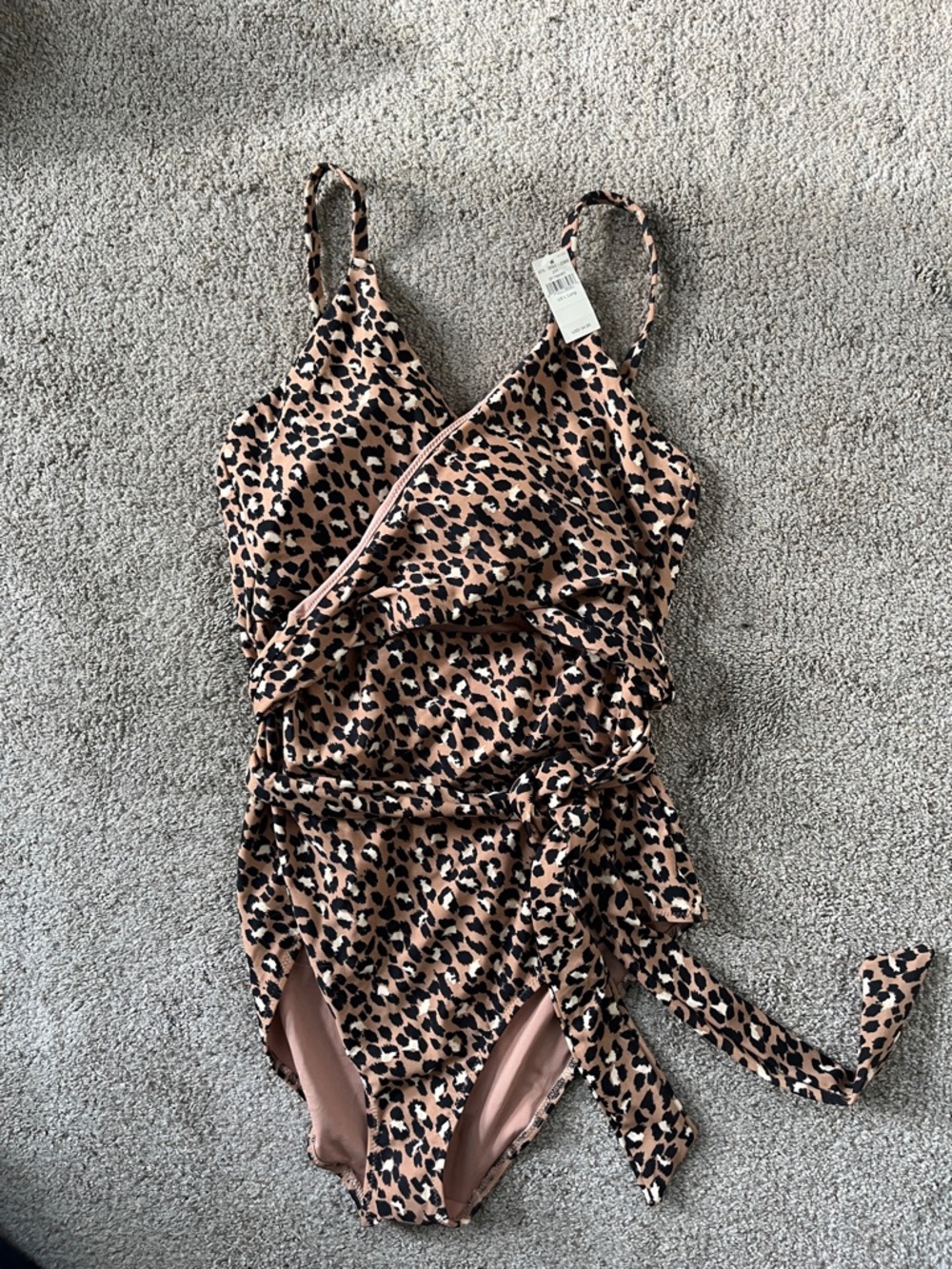 Aerie NWT Leopard Print Wrap One-Piece Swimsuit - LONG